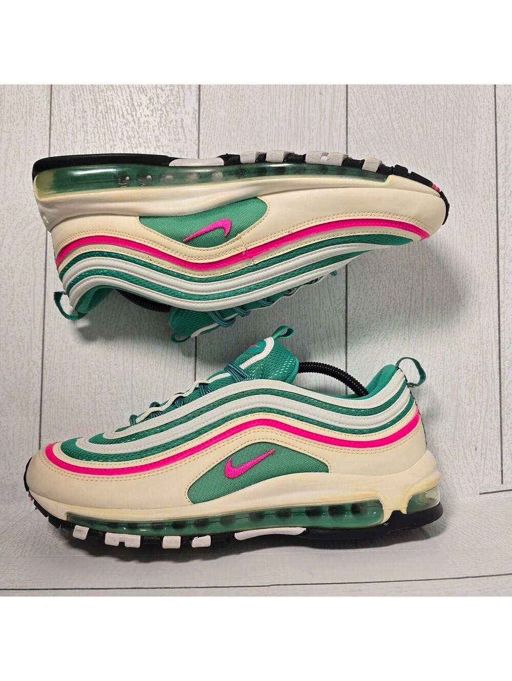 Nike Air Max 97 “South Beach” 2018 Men’s Size 10.5 Kinetic Green Pink 921826-102